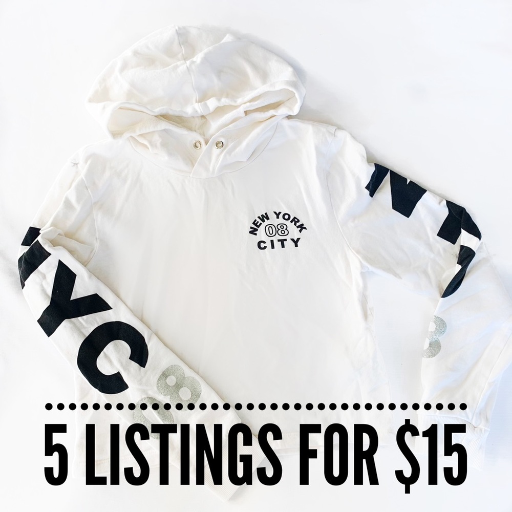 H&M Crop Style Hoodie - Like New - Size 10-12Y